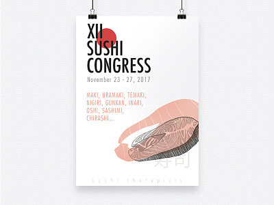 Sushi Congress congress fish graphic japanese maki oriental poster print sushi