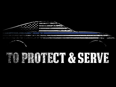 Thin Blue Line Mustang mustang police thinblueline
