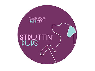 Struttin Pups dogwalking logo