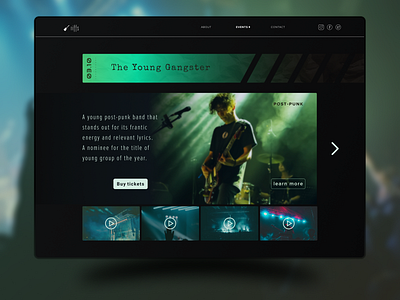Rock Club Website - concept design idea rockclub ui ux website