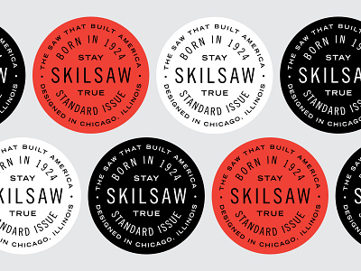 Skilsaw Badges badge branding lockup type typography