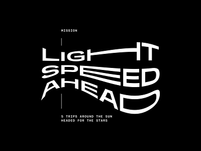 Mission: Light Speed Ahead logo typography