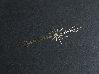 Carbon Arc art deco gold logo monogram