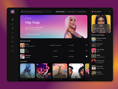 SizioSound - Music Player app concept design gradient music player ui uiux ux