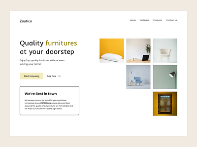 Furniture shop - landing page