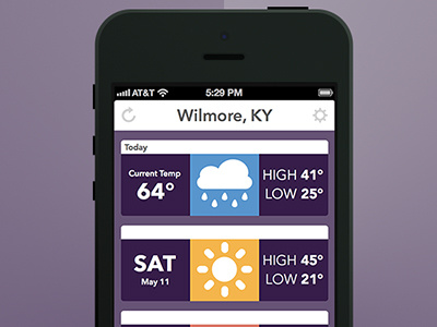 WeatherBud app design iphone ui ux weather