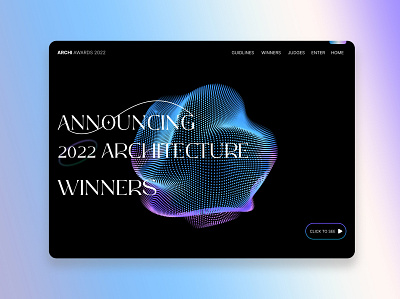 Landing Page Design Archi Awards branding design graphic design ui ux