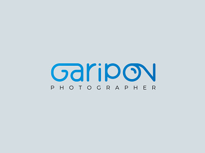 Logotype for GARIPOV Photographer branding design flat icon logo minimal typography vector