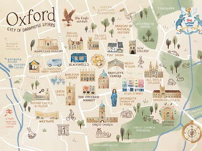 Illustrated Map of Oxford