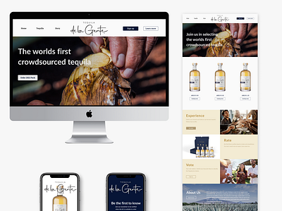 Landing page for Tequila de la Gente