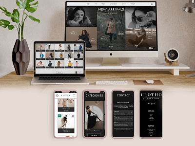 CLOTHO | Fashion & Style branding clothing design e commerce e shop figma logo mobile app ui ui design uiux uiux design ux ux design web app web application web design web designer web development