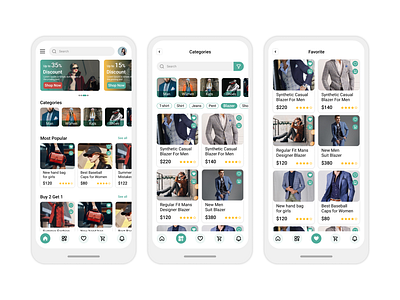 Fashion E-commerce Mobile App UI Design | E-commerce UI Kits