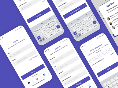 Sign In, Sign Up & Verification Mobile UI kits