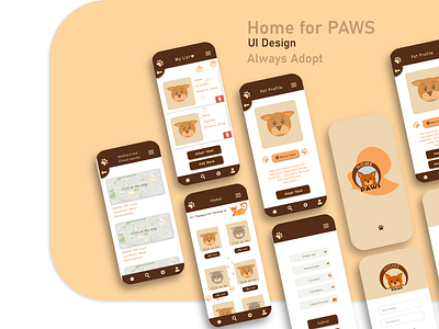 Home For PAWS design graphic design mockup ui ux