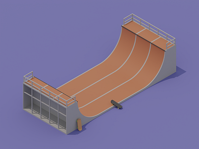 Low Poly Half-Pipe