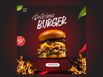 Banner Burger branding graphic design