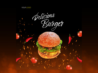 Banner Burger branding graphic design