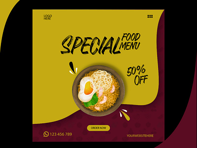 Banner Food branding graphic design