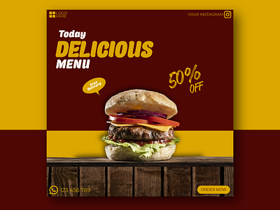 Banner Food branding graphic design logo