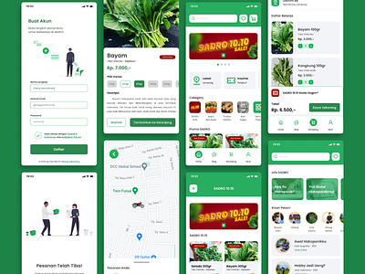 Organic Vegetables E-commerce app design ecommerce mobile onlineshop product ui ux wireframe