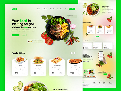 Food Delivery Landing Page appdesign branding design graphic design ui ux