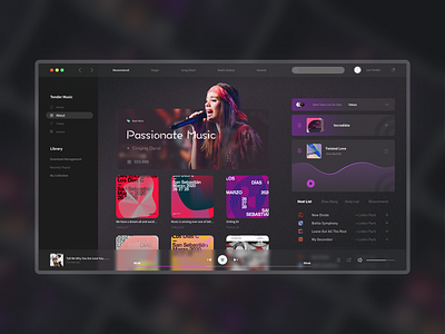 Music playing page design icon ui ux