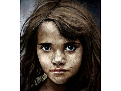 portrait of a girl digital portrait girl illustration painting photoshop portrait portrait of a girl wacom
