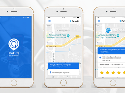 ParkirQ Mobile App UI app design graphic design icon logo ui ui design ux ux design