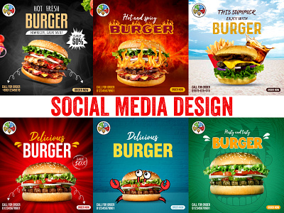SOCIAL MEDIA BANNER burger burger poster food banner food poster restaurent banner design social media ads design social media banner social media design social media post design