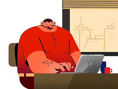 Busy Man character character design illustration illustrator motion design motion graphics