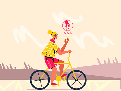 Riding Bicycle character character design illustration illustrator motion design motion graphics