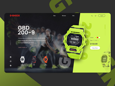 G-SHOCK Landing Page UI Design