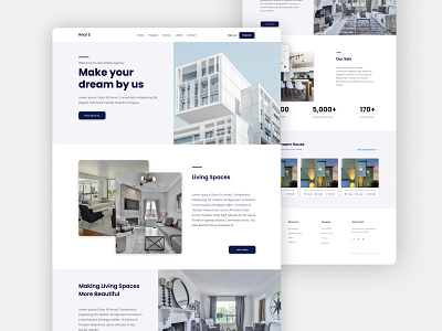 Real Estate Website Landing Page UI Design branding design landing page ui ui ux web banner web ui website design