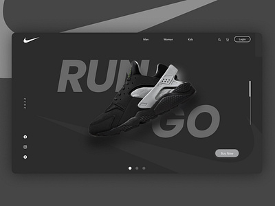 Shoes website UI design