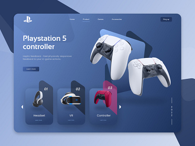 Playstation Website UI Design design figma gaming website ui ui design ui ux user interface web banner web ui website website design