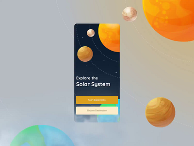 Solar System - Educational application for youngsters after effects animation app application design education educational mobile motion planets science solar system space ui ux