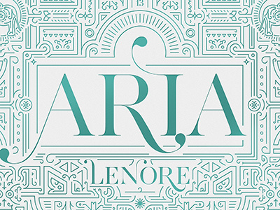 Aria Lenore design letterpress