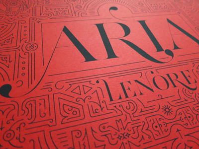 Aria I design illustration ornament screen print