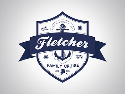 Fletcher Family Cruise badge design shirt