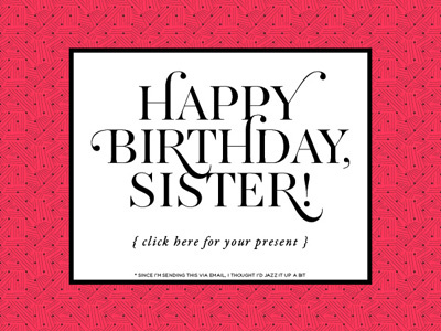 Birthday design email