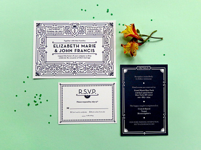 Liz & Jack invitation print tortoise belly wedding