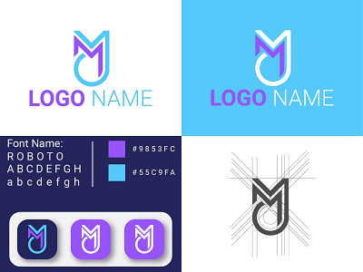 "M Y" Monogram logo design concept - Logo Design - Modern logo