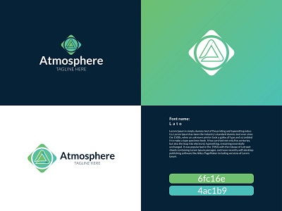 "Atmosphere" "A" Monogram logo design concept-Modern logo
