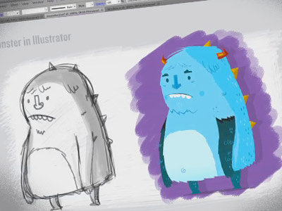 Time-lapse video: Drawing with Adobe Illustrator character character design illustrator monster time lapse tutorial vector video