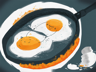 Egg Love (in a frying pan)