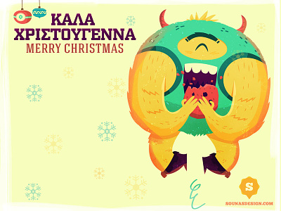 Xmas Wishes! character design happy illustration monster