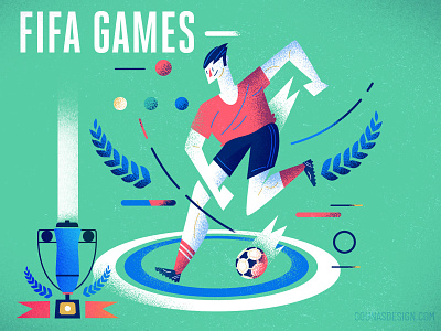 :::Fifa Games::: ball character cup europe field football happy illustration soccer