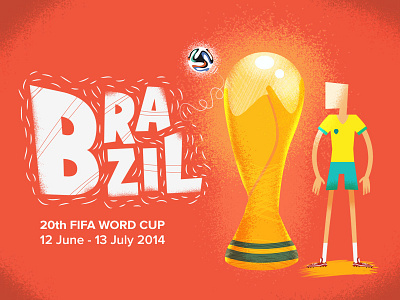 World Cup 2014 - infographic ball brazil football player sports trophy world cup