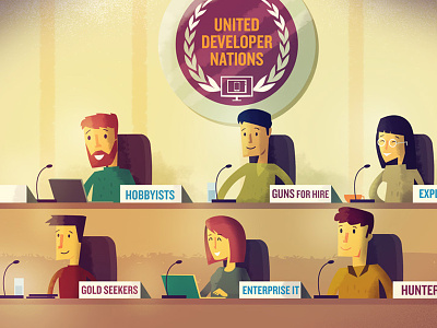 United Developer Nations characters council illustration un