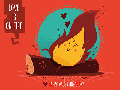 Love is on fire! - card #1 of 6